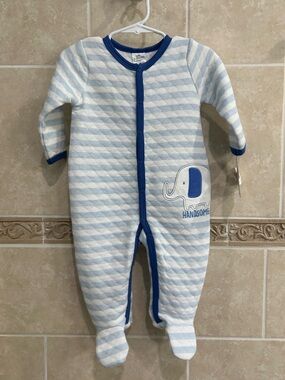 Little beginnings Footed Sleeper Thick NWT Elephant